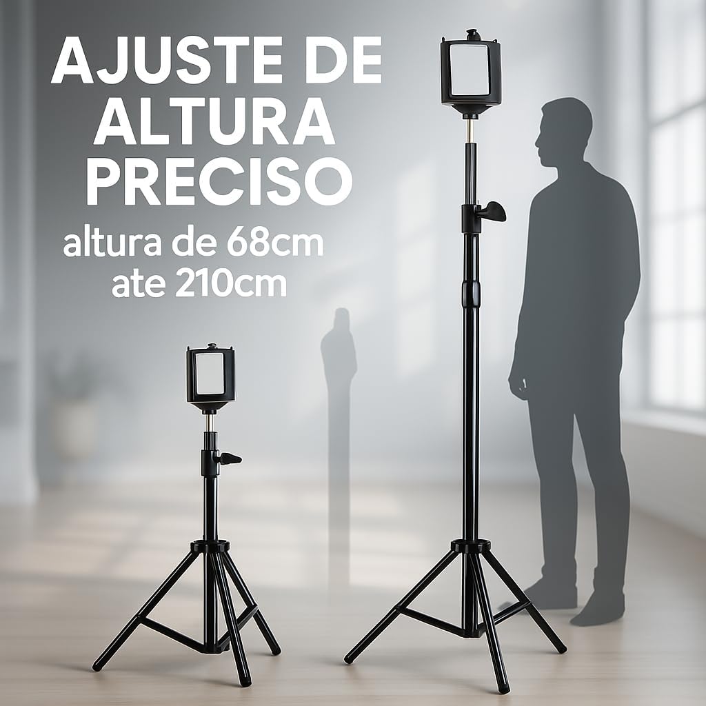 Suporte Tripé Para Celular Câmera Ring Light Nível a Laser Multifuncional Telescópico Extensível de 68cm até 210cm Portátil Ultra Resistente e Reforçado BAnpinSH Suporte Tripé Para Celular Câmera Ring Light Nível a Laser Multifuncional Telescópico Extensível de 68cm até 210cm Portátil Ultra Resistente e Reforçado BAnpinSH