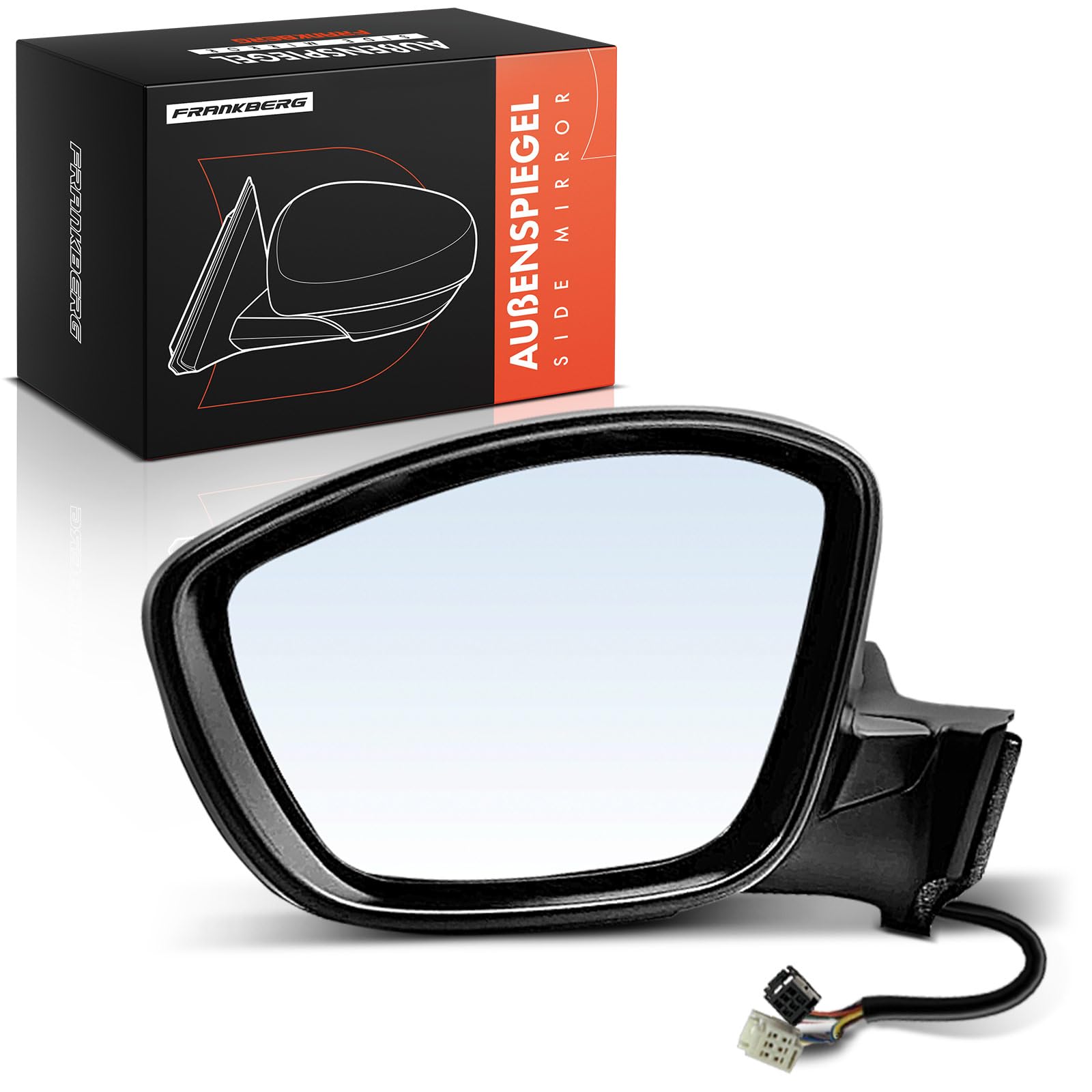 Frankberg Specchietto retrovisore esterno elettrico sinistro a 7 Poli | &-Riscaldato, &-Luce lampeggiante, &-Elektronische Spiegelve; Compatibile con: 208 I CA CC