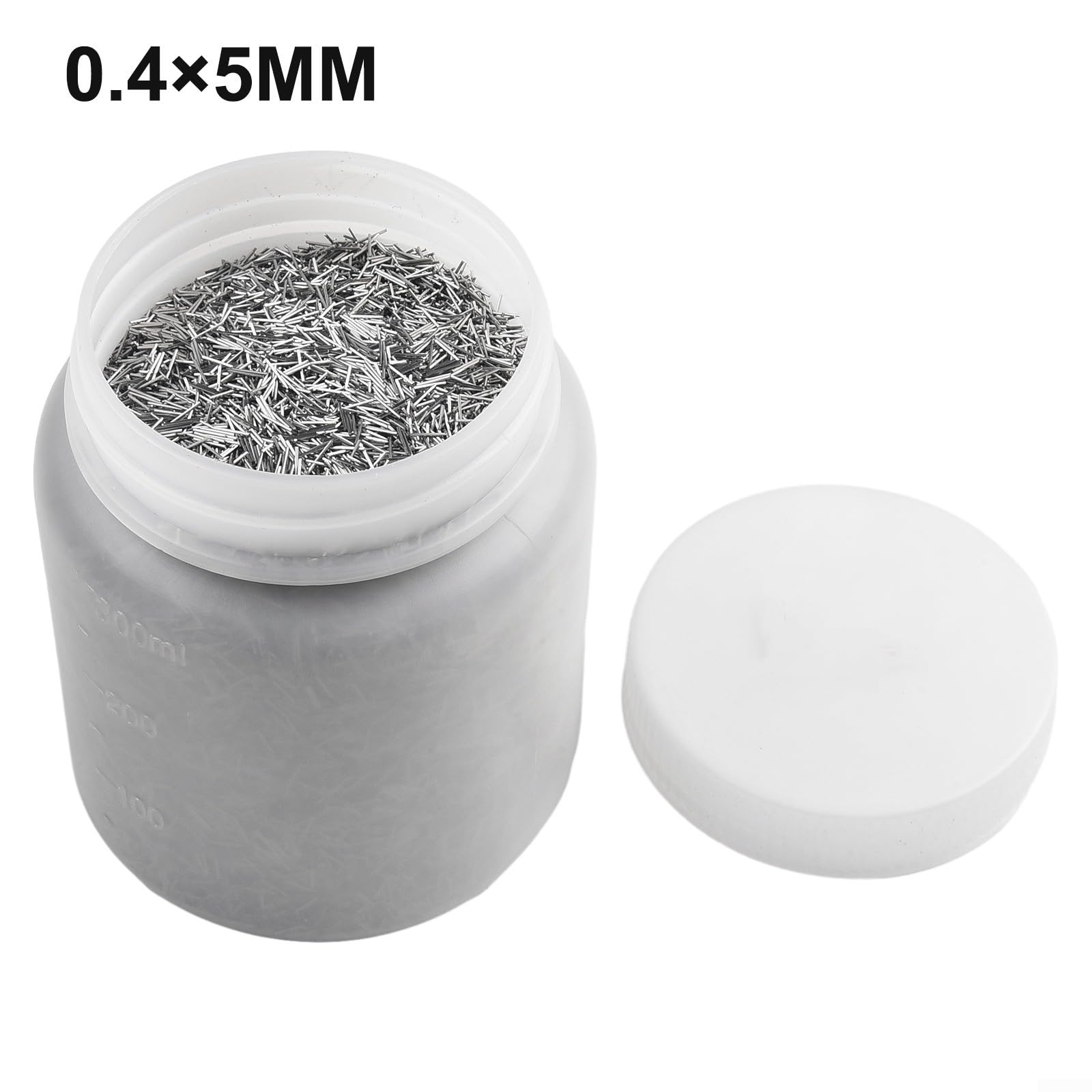 Edelstahl Polierstifte,1 Kg Edelstahl-Taumelmedienstifte - 0,7 mm Durchmesser 5 mm Länge Magnetnadel(0.4×5MM)