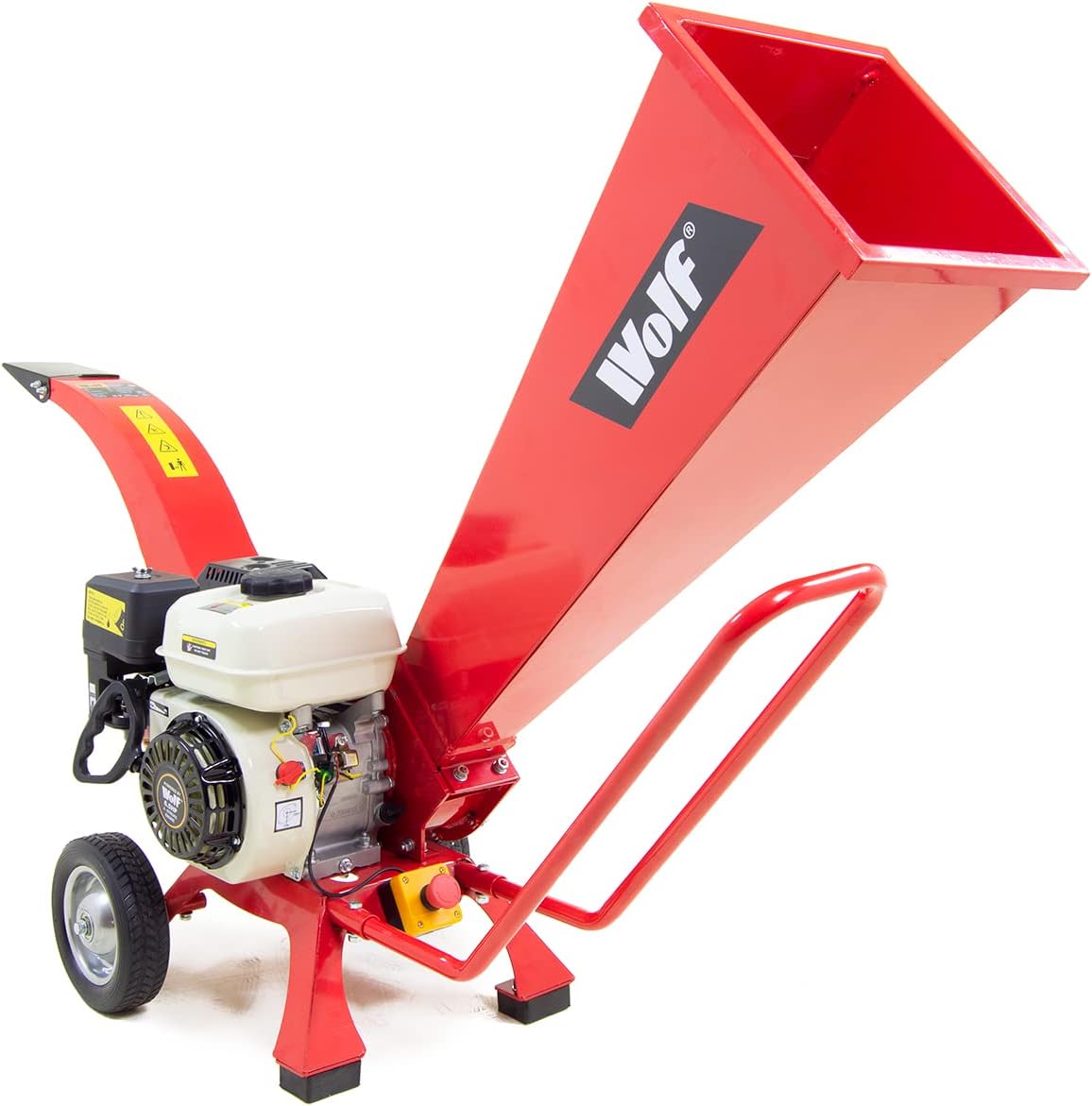 Wolf Petrol Wood Chipper 4Stroke OHV 209cc Heavy Duty Garden Shredder