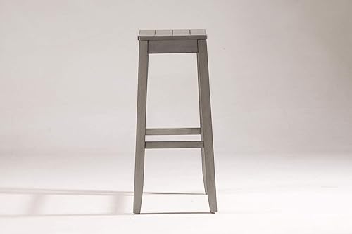Miniatura 31 de Hillsdale Fiddler Taburete de madera sin respaldo con asiento estilo silla de montar, gris envejecido gris (Aged Gray),marino,Negro -,Blanco