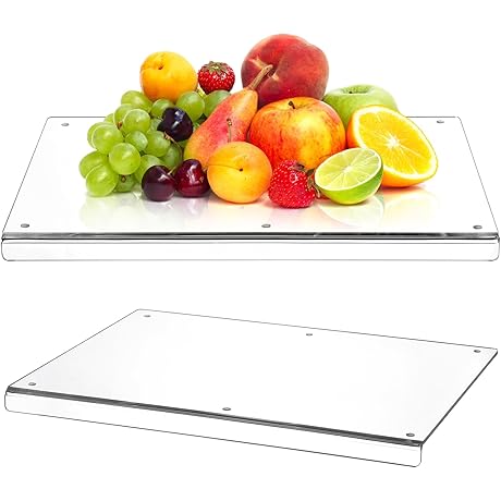 Acrylic Cutting Board for Kitchen Counter, 17 X 13 Inch Non Slip...