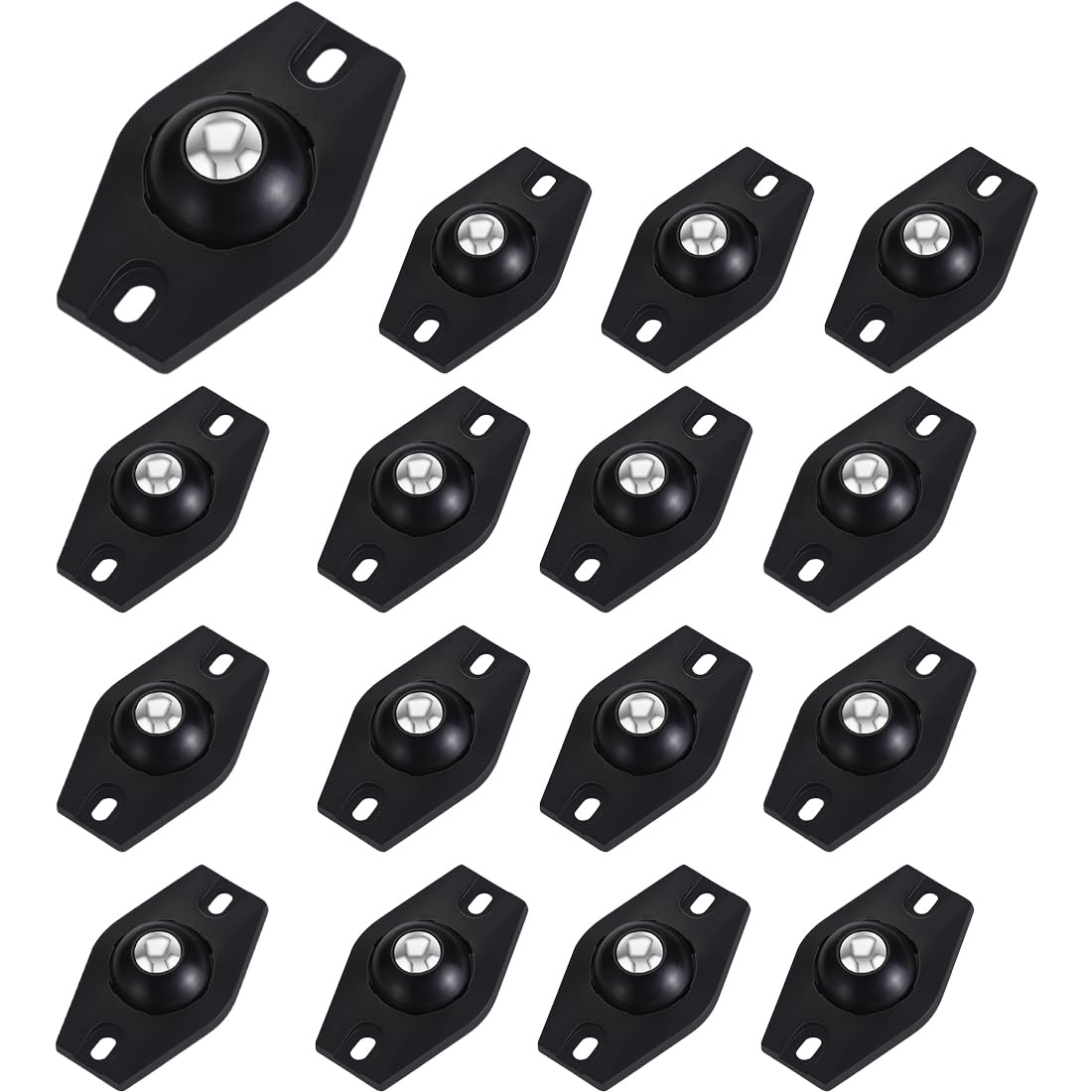 Rotelle Autoadesive Per Mobili 16 Pezzi - Ruote 360 Gradi Con Sfere In Acciaio - Foto 2