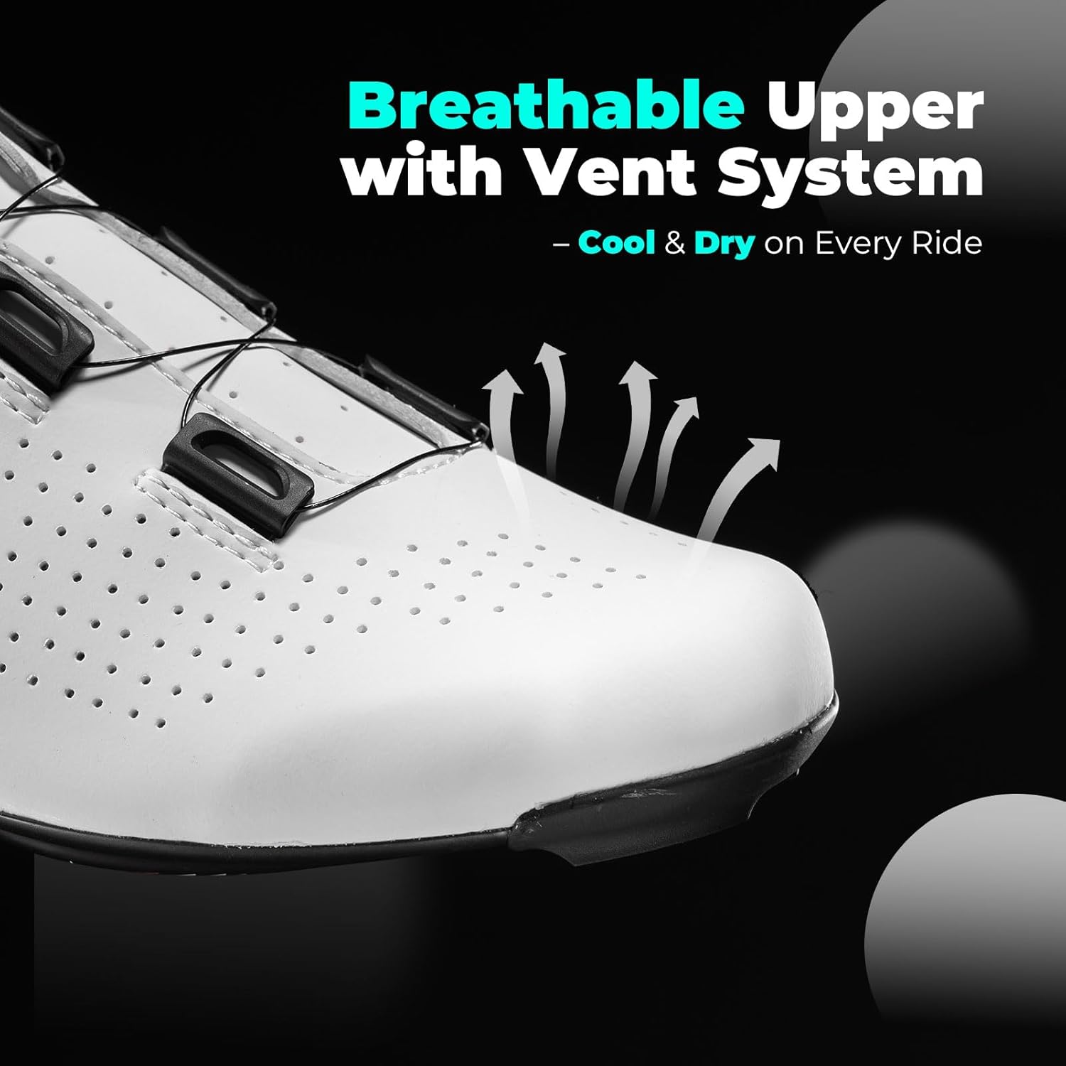 ROCKBROS Cycling Shoes CR5 with T500 Carbon Fiber Sole, Compatible with Peloton & Look Delta/SPD Cleats, Foot-Hugging Breathable Lightweight Road Bike Shoes for Men and Women - Image 3