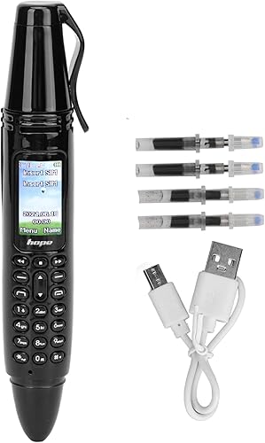 Miniatura 8 de Jectse AK007 Pen Mini teléfono celular recargable con pantalla pequeña de 0.96 pulgadas, marcador Bluetooth, compatible con tarjeta GSM Dual SIM 32G