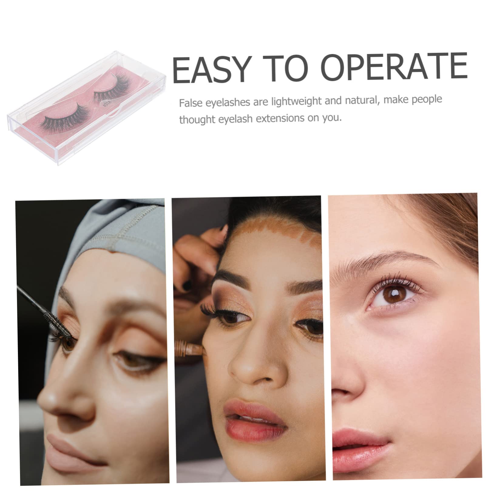 MAGICLULU 4pares Extensiones De Pestañas Postizas Naturales Largas Maquillaje Diy Para Ojos