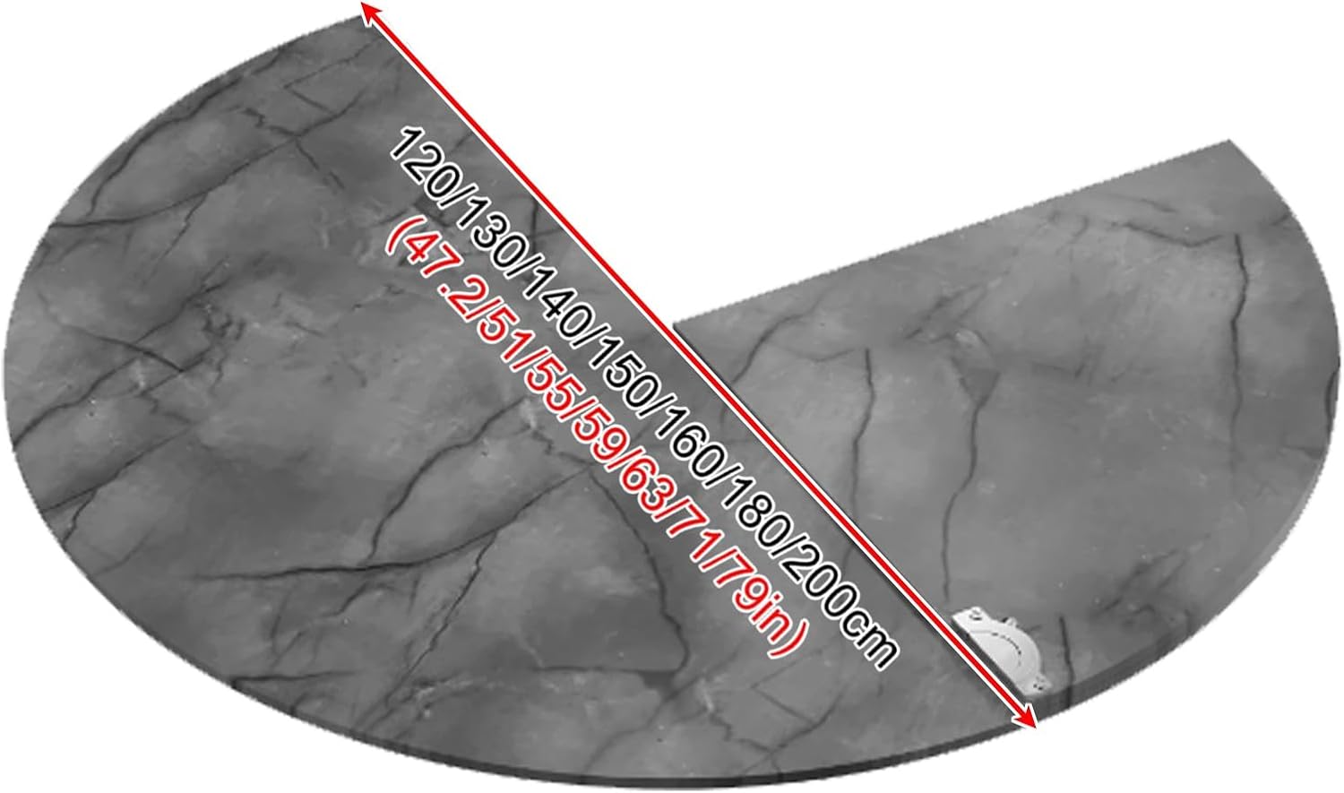 Dark Grey Foldable Round Table Top Panel,Round Extendable Table Top,Wooden Folding Table Top Without Legs,Temporary Outdoor Patio Table,Suitable for Family Dinners,Birthday Parties(130cm/51in)