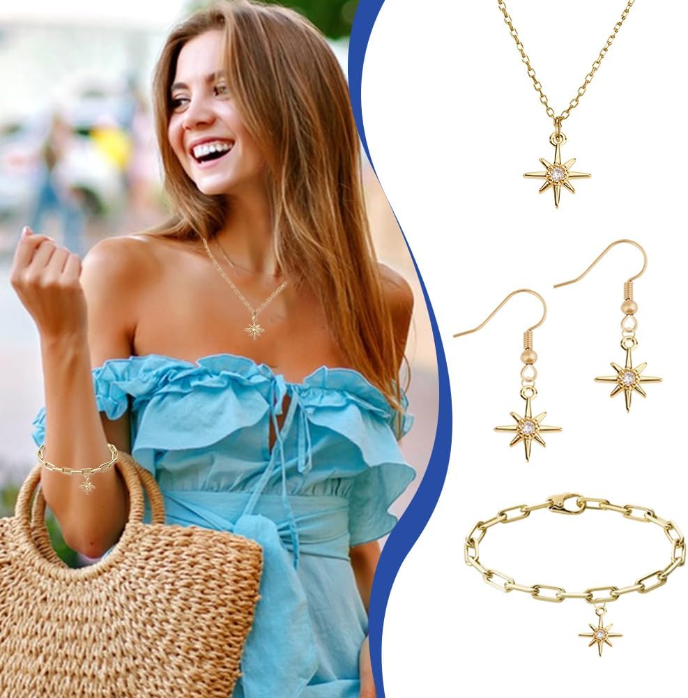 AHANDMAKER 20Pcs Real 18K Gold Plated Brass Star Charms, Cubic Zirconia Star Shape Pendants with Holes Sparkling Celestial Dangle Charm for Jewelry Making DIY Necklaces Bracelets Earrings Crafts - Image 5