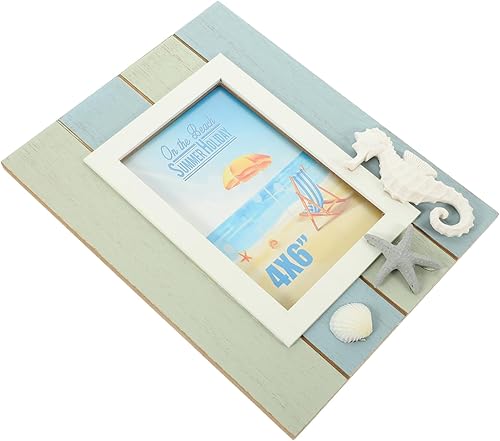 Miniatura 2 de PRETYZOOM 3pcs Ocean Style Photo Frame Rustic Picture Frame Display Stand for Pictures Minimalistic Decor Diy Picture Frame Home Decorations Desktop