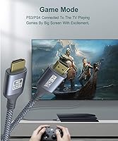Vista 6 de AkoaDa Cable HDMI 4K de 15 pies, cable de juegos de alta velocidad 2.0 de 18 Gbps 4K a 60 Hz HDR, 2K, ARC 3D compatible con PS5/4, TV UHD