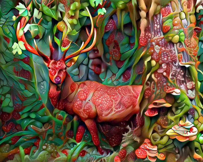 Impression photo cerf animal affiche sur toile décoration murale 58x90