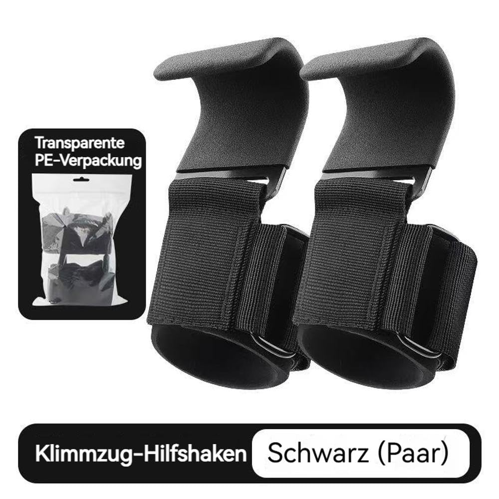 fitgriff zughilfen - klimmzughilfe-haken für krafttraining und gym mit rutschfestem griff, verstärkter stahlplatte und verstellbarem klettverschluss, ideal für frauen und männer, langlebiges desi