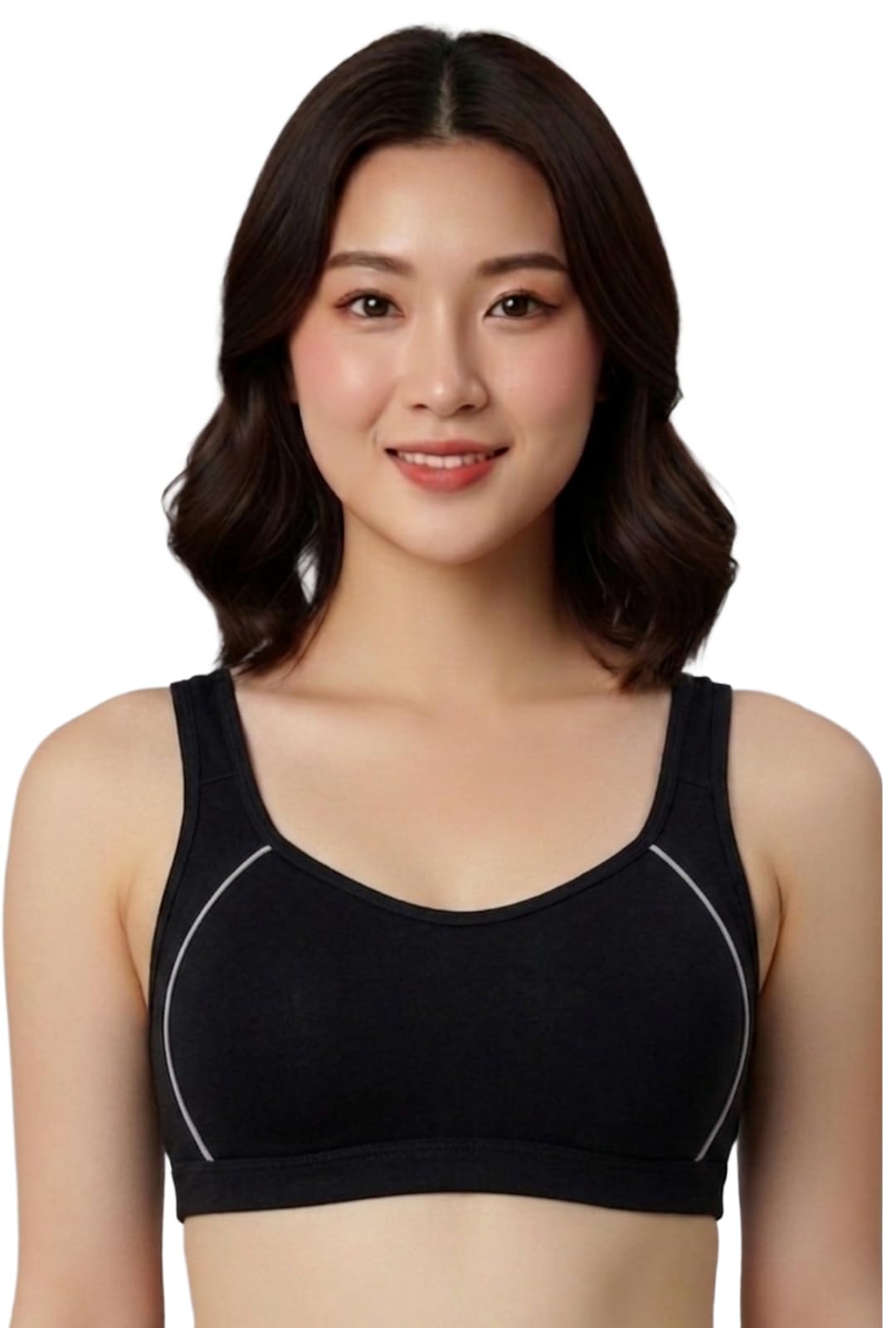 Women's Sports Bra | Non-Padded Wire-Free Activewear Bra | Medium Support | Soft Stretch Fabric | Gym, Yoga & Workout Wear-image-31
