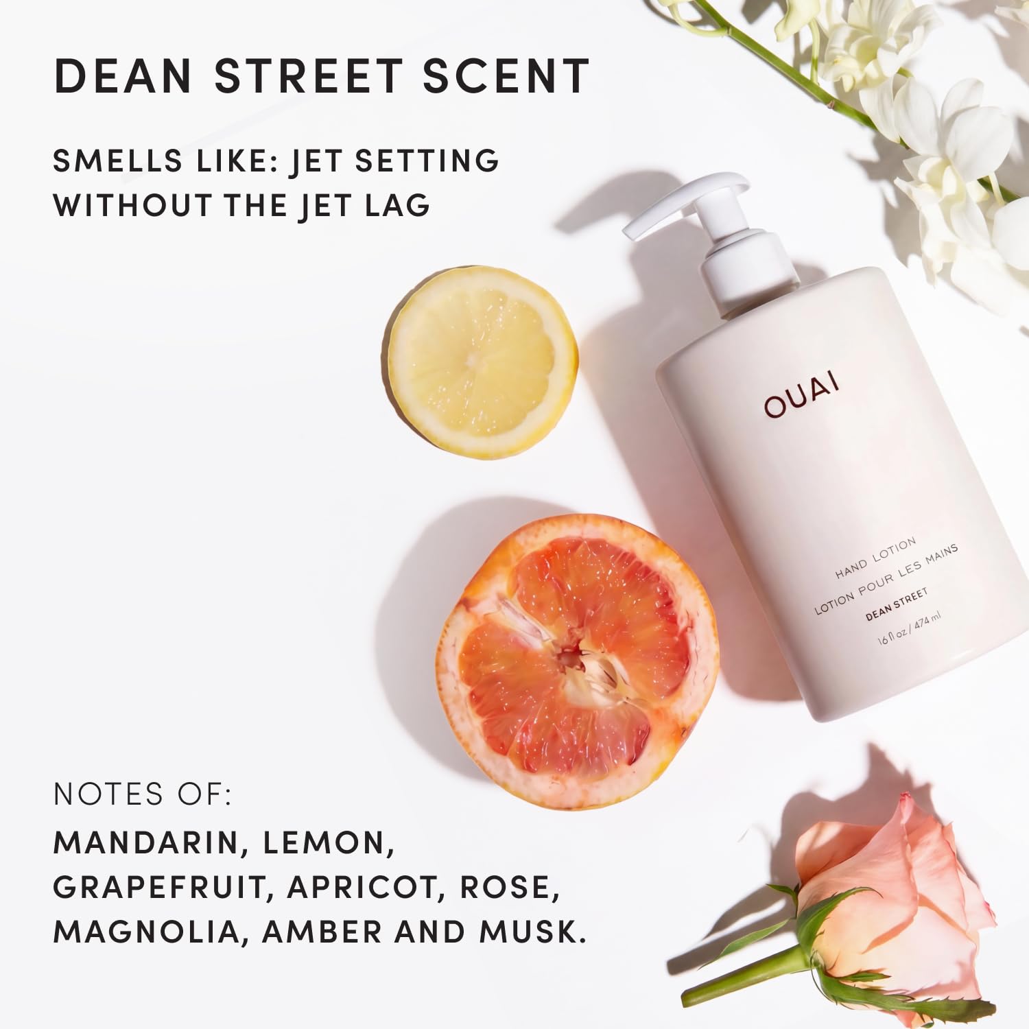 OUAI Handlotion Die perfekte leichte Formel, um Ihre trockensten Flecken zu hydratisieren. Hergestellt mit Avocado-, Jojoba- und Hagebuttenölen, um Feuchtigkeit einzuschließen (473 ml)