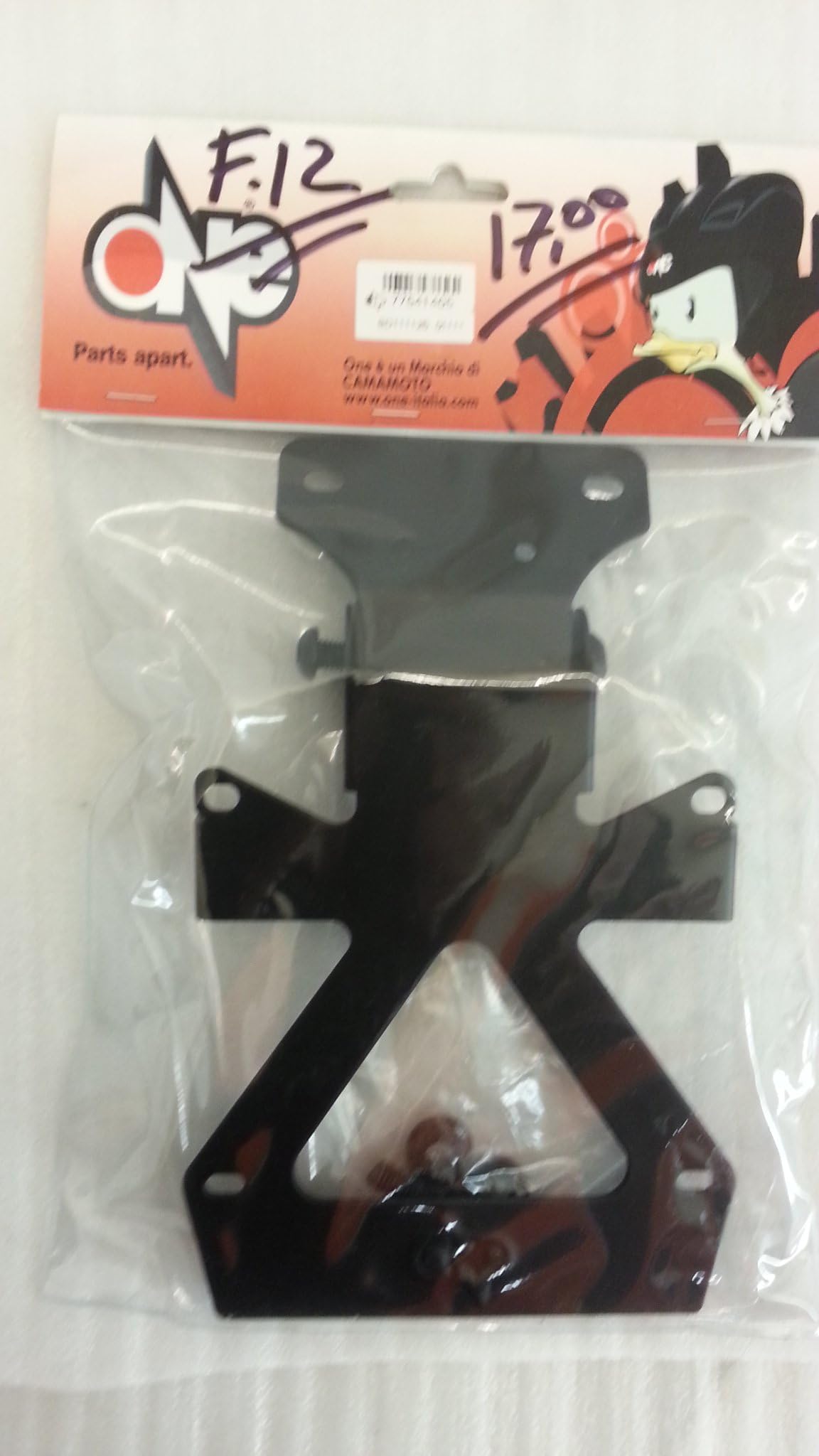 PORTATARGA REGOLABILE SCOOTER MOTO 50cc COMPATIBILE CON MALAGUTI F.12 con supporto per frecce