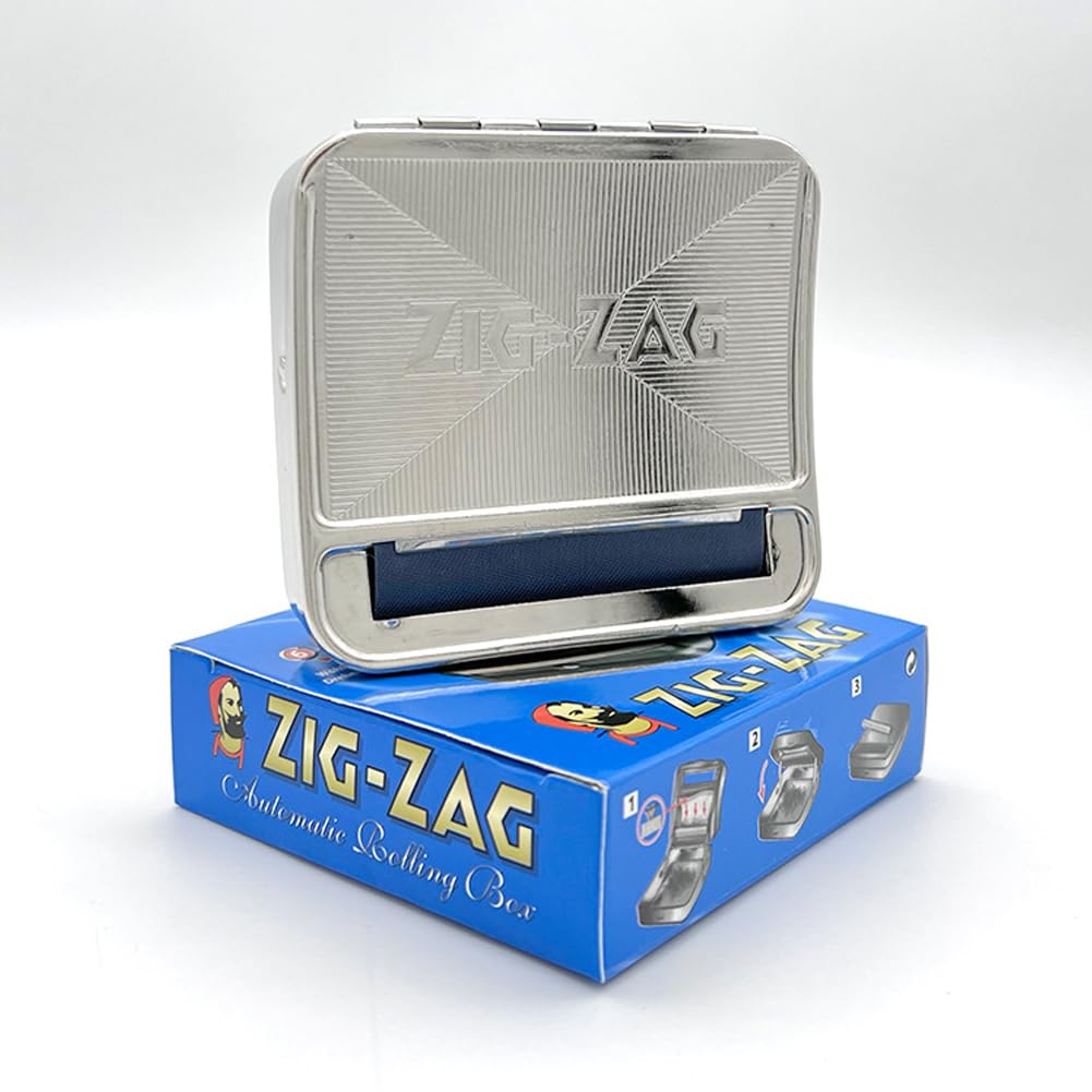 Metal Cigarette Roller Machine, 70mm Cigarette Rolling Machine Automatic Cigarette Roller, Cigarette Case for Rolling and Storage