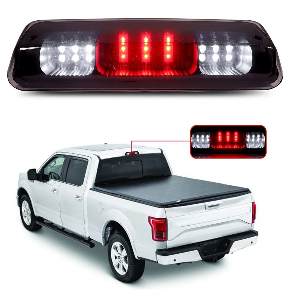 LBRST Rear High Mount Stop Brake Lights LED Third Brake Cargo Light Fit For Ford For Explorer Sport Trac 2007-2010 For Ford For F-150 2004-2008 For Ford For Lobo 2004-2008 Black+Clear