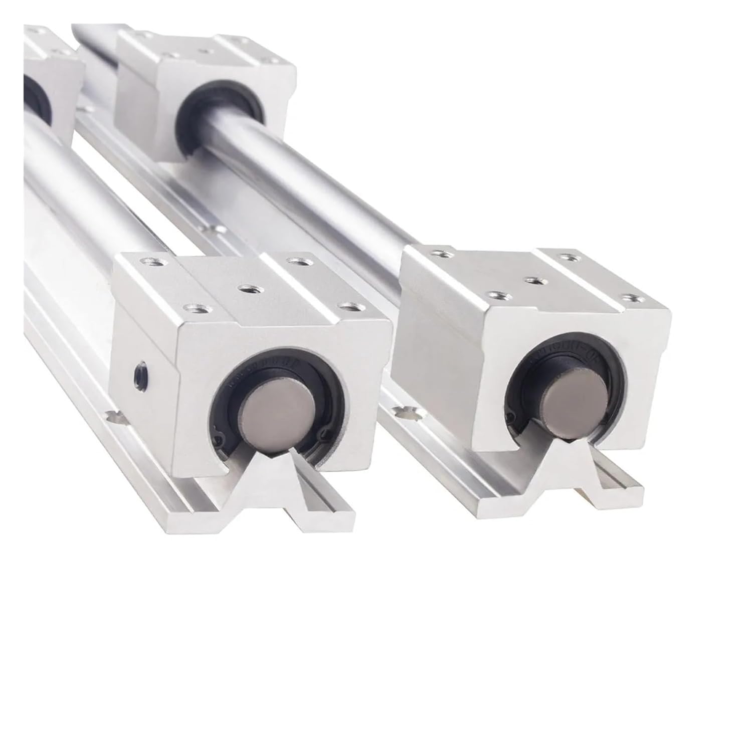 2 Linear Guide Rails R20 + 4 20UU Bearing housings(300mm)