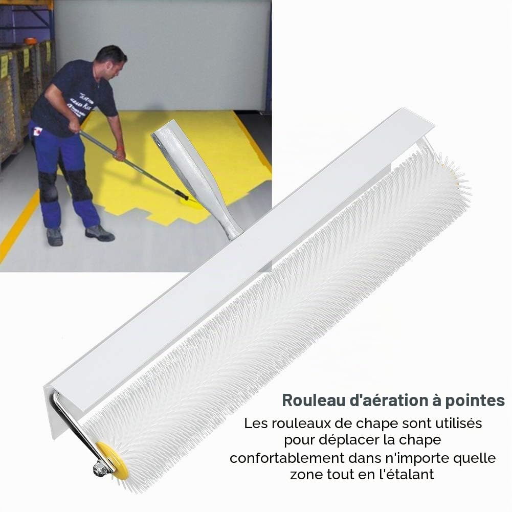 Ausla Rouleau de Peinture Professionnel avec Réservoir, 500mm, pour Plancher de Chape et Latex, Application de Composé de Nivellement