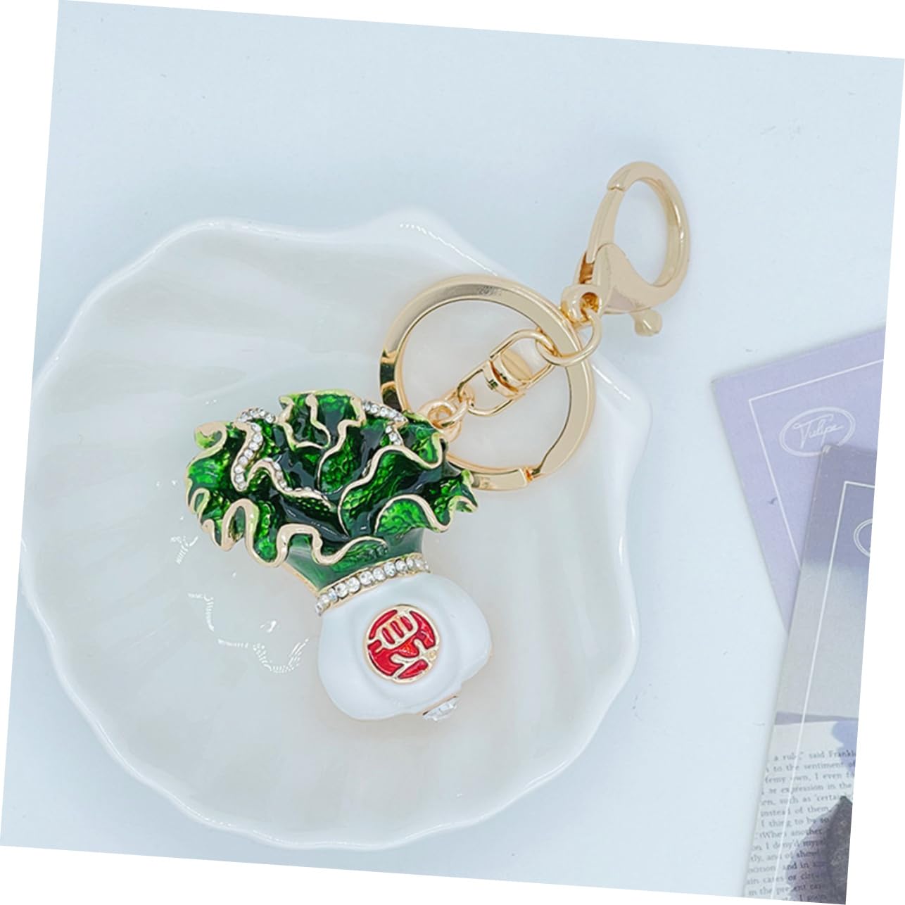 BESPORTBLE Colgante de Repollo Adorable Vegetal para Decoración de Claves y Accesorio