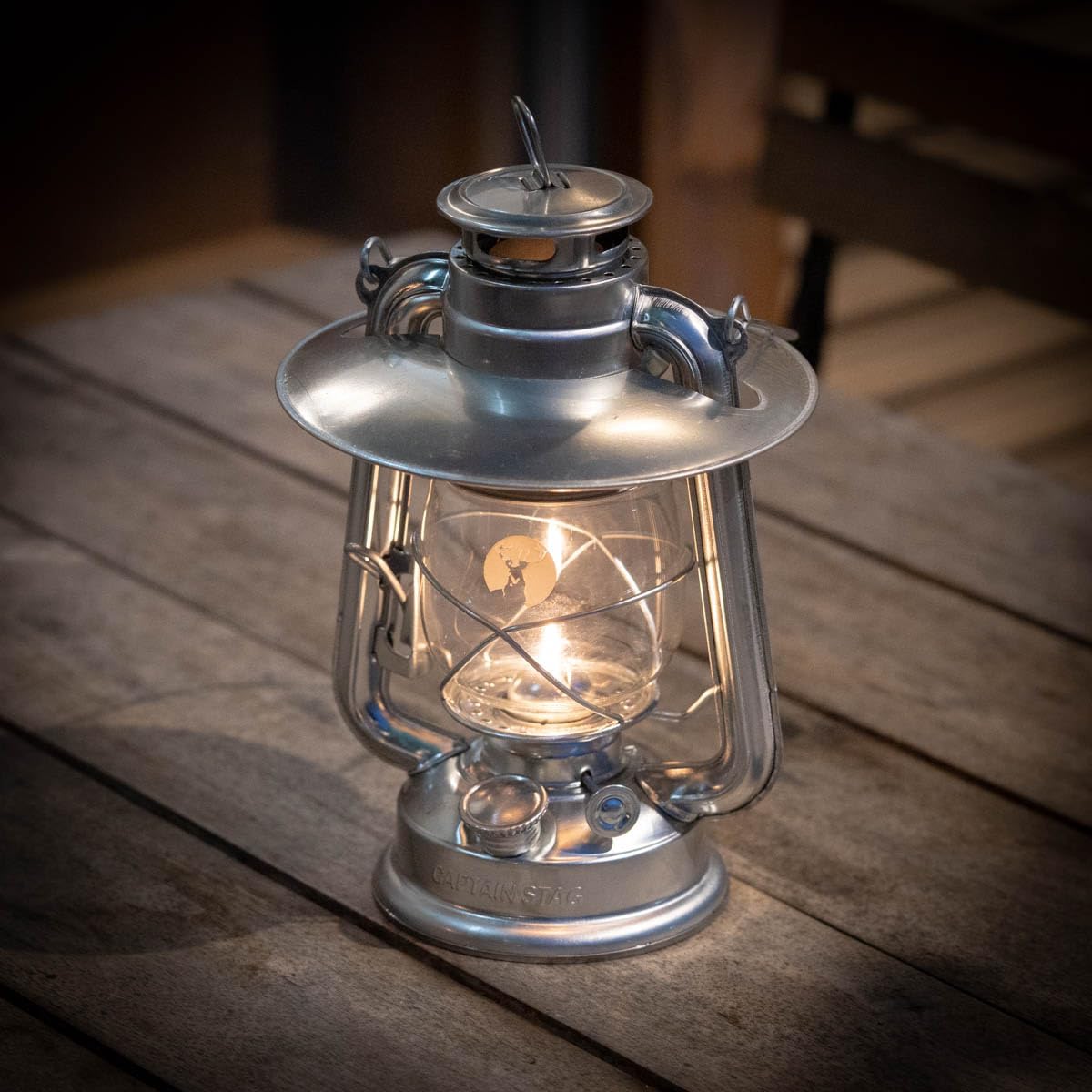 Captain Stag UK-506 Camping Emergency Lantern, Light, CS, Oil Lantern, Medium, Width 6.3 x Depth 4.7 x Height 9.8 inches (160 x 120 x 250 mm), Bronze