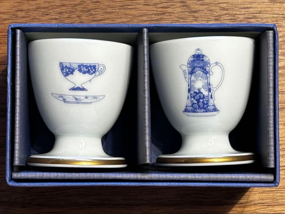 深川製磁 ブルーチャイナ ペア 深川製磁 ブルーチャイナ エッグ