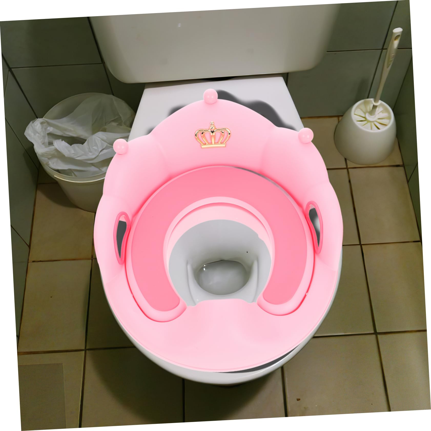 HEMOTON Asiento de Inodoro para Reductor Wc Asiento de Entrenamiento para Niñas y Pequeños Color Neutro para Casa y Viajes