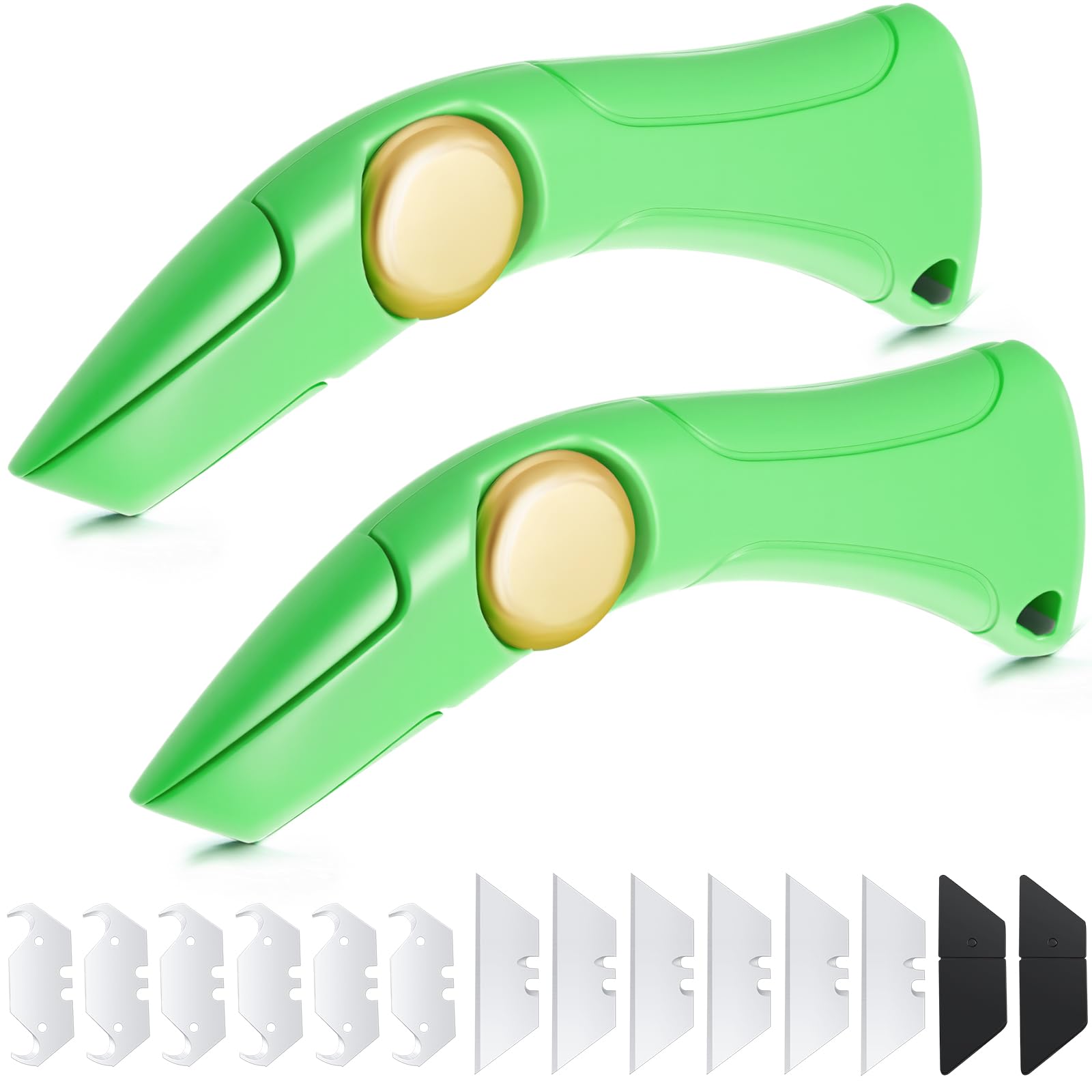 WILLBOND 2 Pcs Navajas Para Roofing Knife, Green