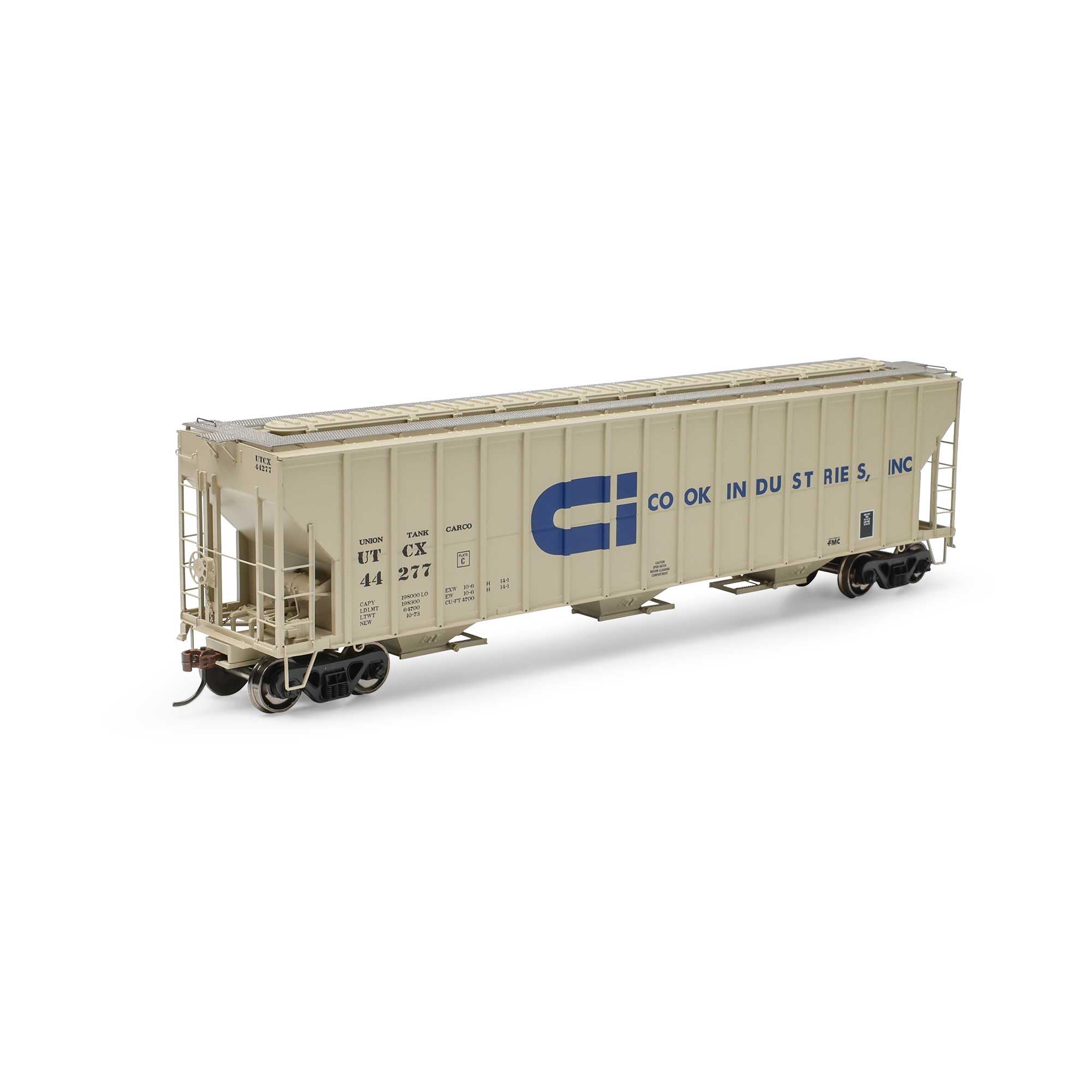 Athearn HO ATH FMC 4700 Covered Hopper UTCX #44277 ATH-1320