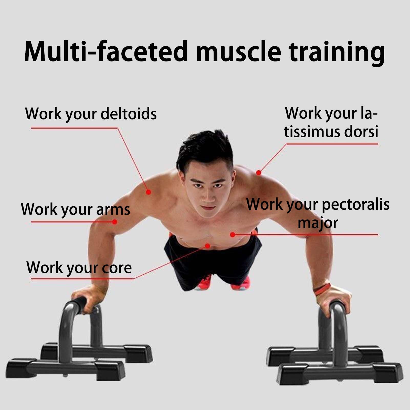 Parallettes - Barre per flessioni, attrezzatura per calisthenics per cavalletto, planche, tuffi, supporto per flessioni in legno e metallo, per casa, palestra all'aperto