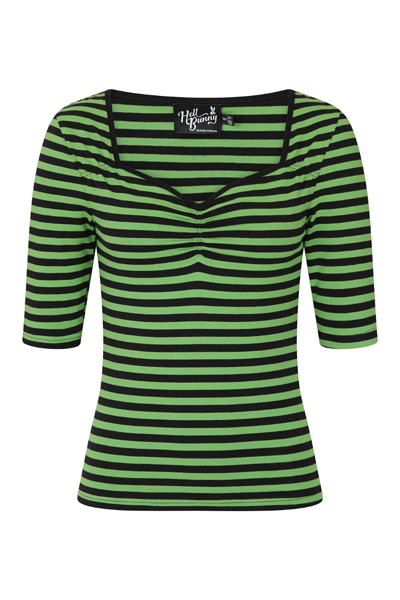 Hell Bunny Warlock Top Black & Green XXL