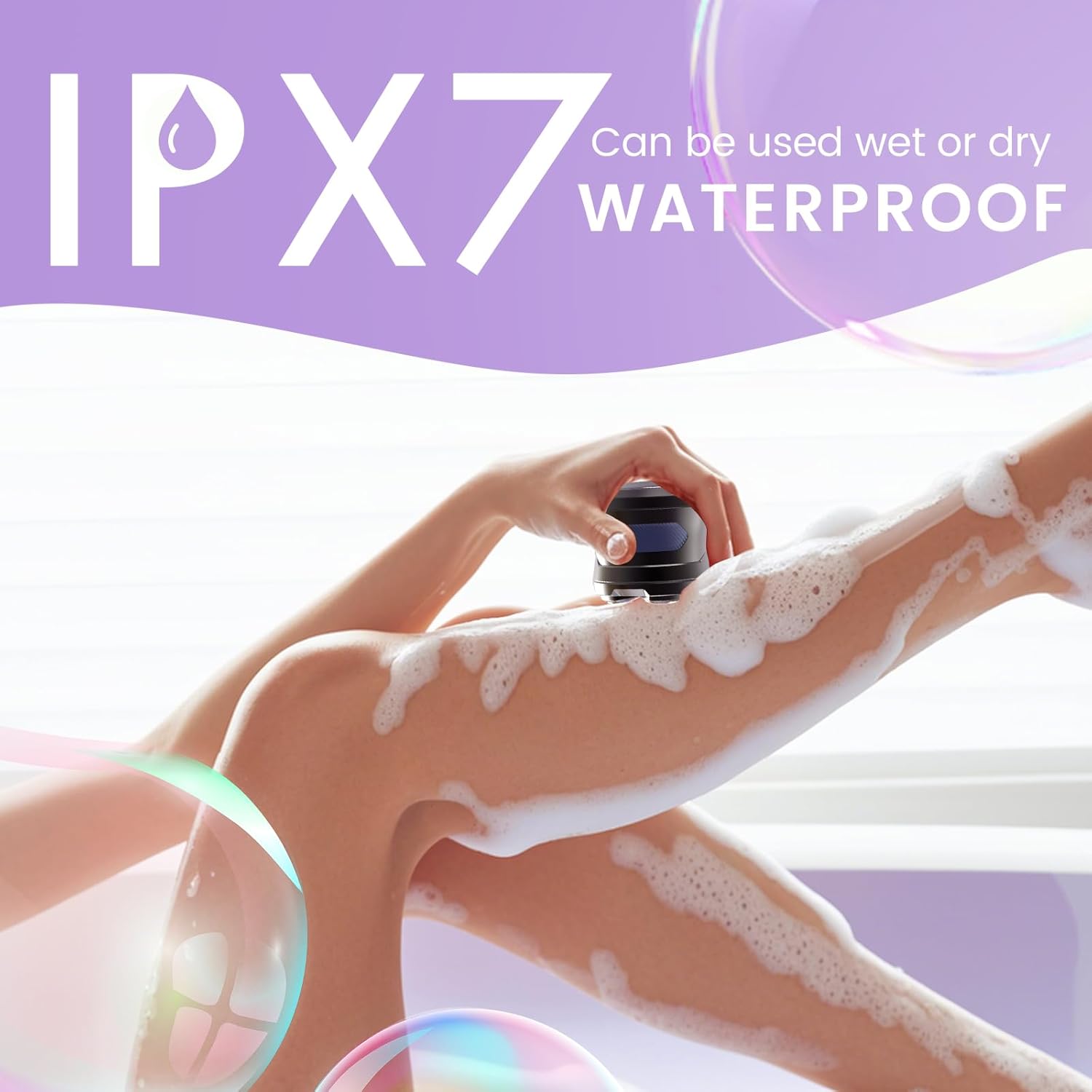 Electric Razors for Women, 6D Electric Shaver for Women Legs, Painless Hair Remover with Magnetic Head, Lady Bikini Shaver for Whole Body, Blue - Image 4