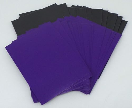 docsmagic.de 100 Premium Bi-Color Card Sleeves Mat Purple/Black Standard Size 66 x 91 Fundas Púrpura Negra