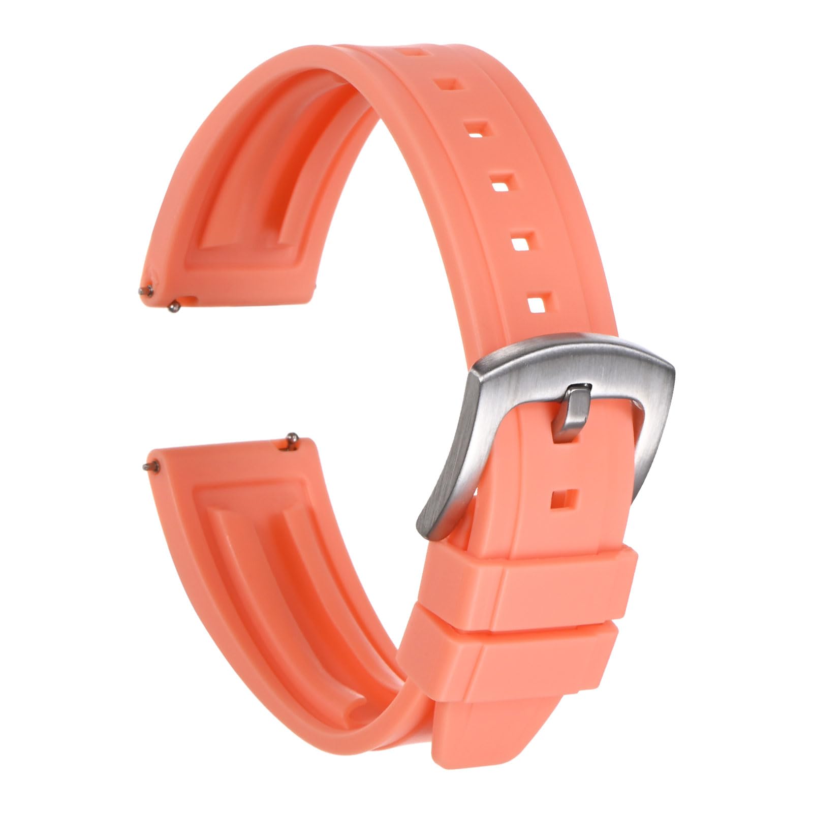 Correa de reloj de goma de 20 mm elástica para evitar presión en muñeca 8