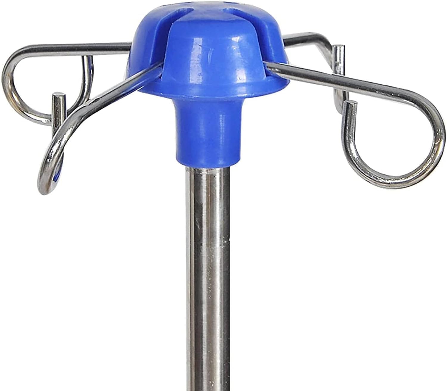 Soporte IV de Acero Inoxidable para Silla de Ruedas, Soporte para Bolsa IV, 4 Ganchos, Soporte para infusión Ajustable en Altura, 2 uds.