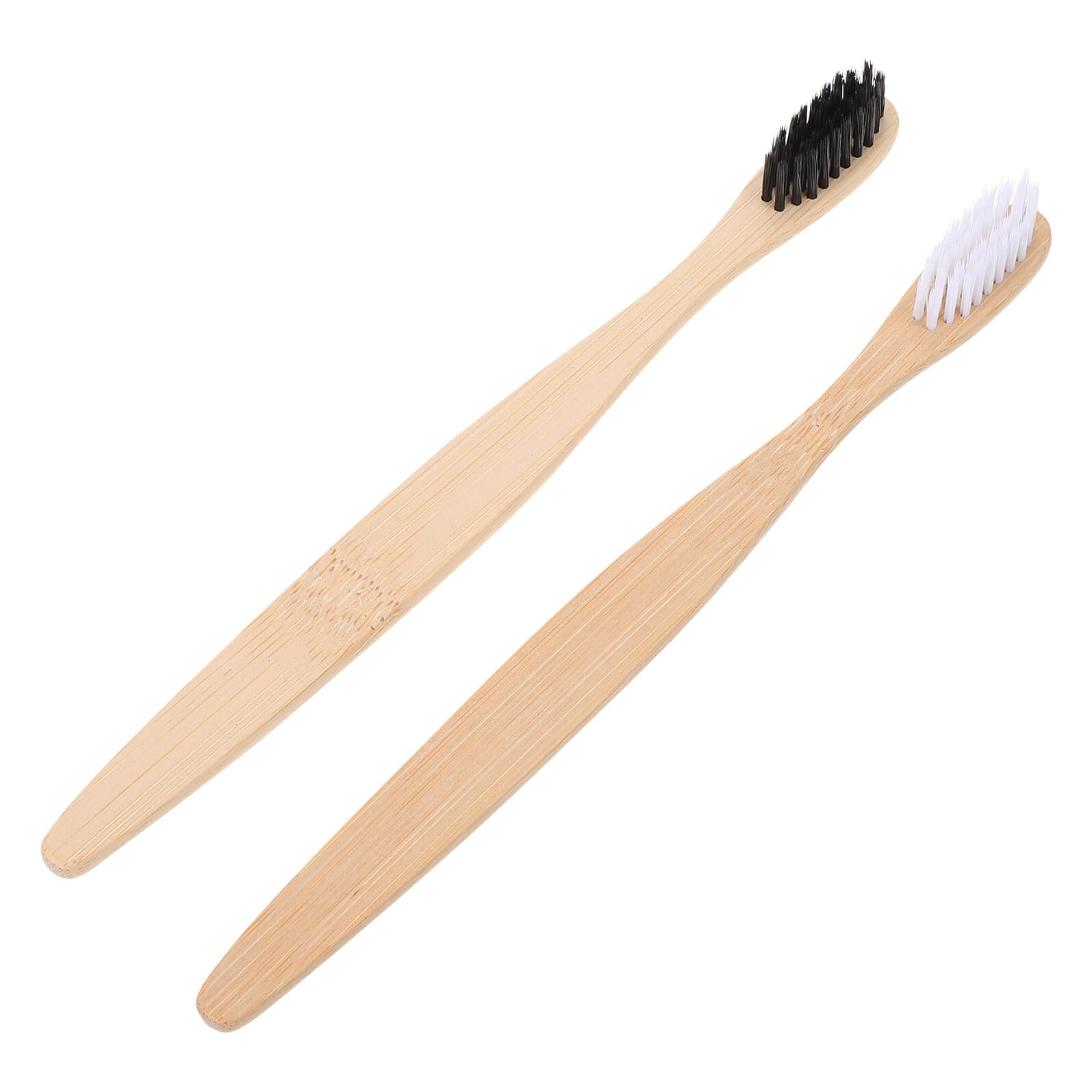 2pcs Natural Toothbrushes for Adults with Ergonomic Handle and Flexible Soft Bristles Biodegradable Oral Care for Daily Use