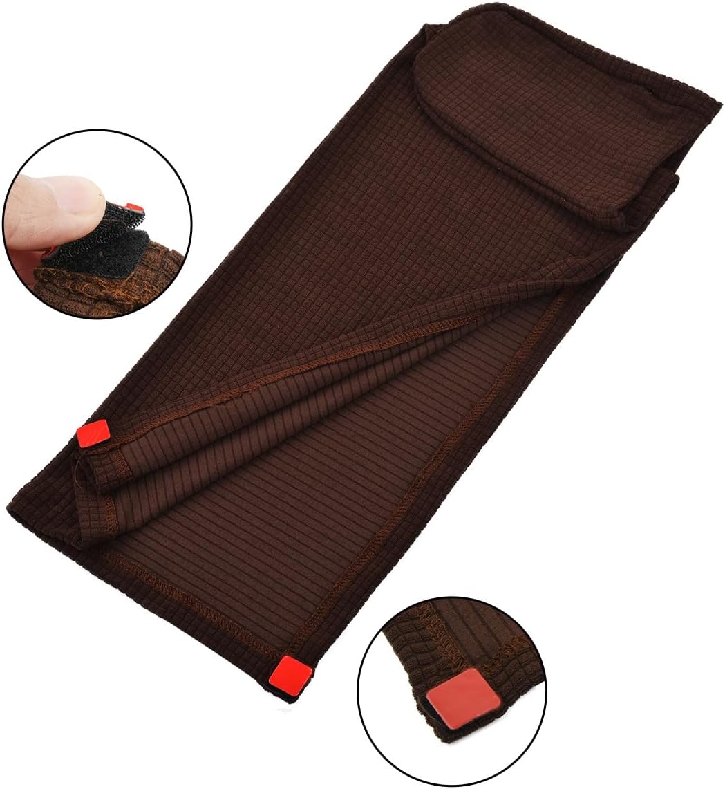 CM Anti-Slip Sofa Armrest Slipcover Anti-dust Armchair Stretch Cover for Sofa Recliner Armchair Couch Protector, One Pair (Dark Brown)