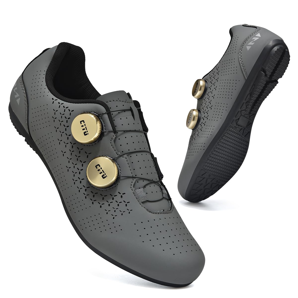 Hombre Zapatillas Ciclismo Montañ Sin Cala, Suela de Goma Calzado Bicicleta Respirables Antideslizantes para Deportes al Aire Libre