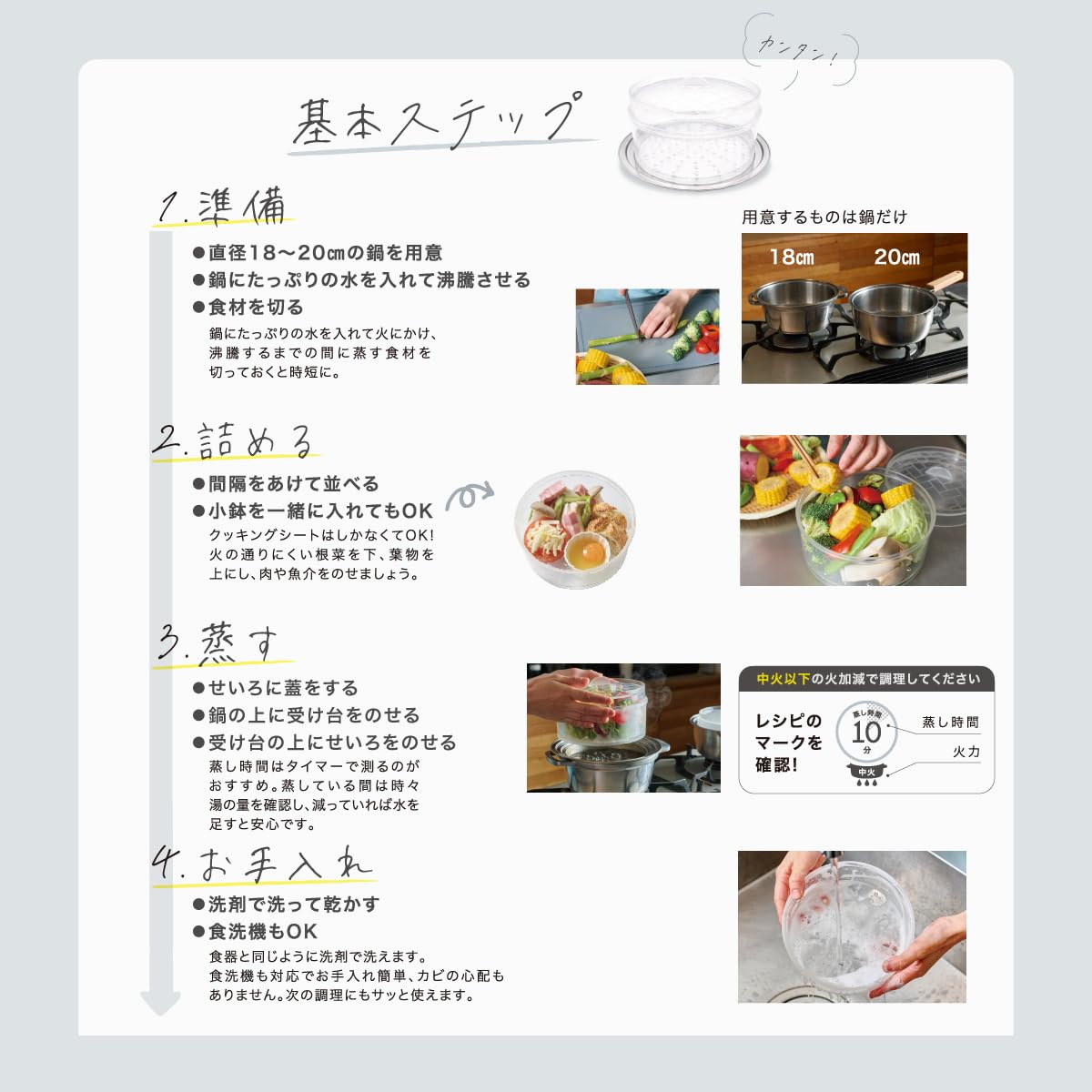 Amazon | ［協和工業］ムテキクリアせいろ (追加用本体のみ) 次世代