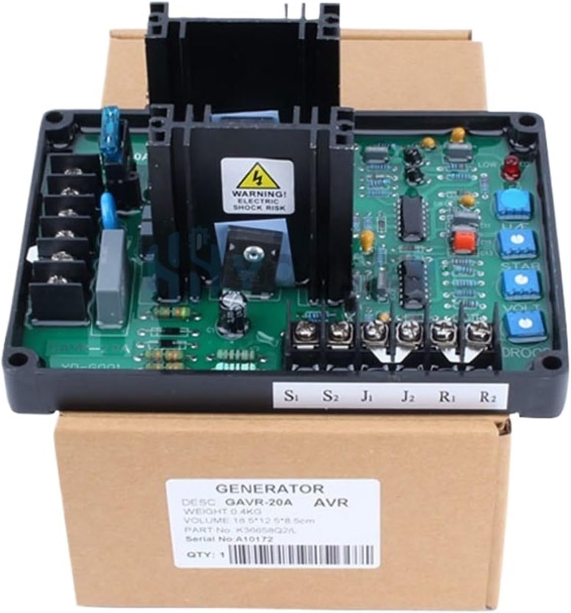GAVR-20A GAVR-20B Universal Brushless Generator Automatic Voltage Regulator Voltage Stabilizer Regulator GAVR 20A 20B 12A 15A Control Panel Module(GAVR-20B Potentiomet)