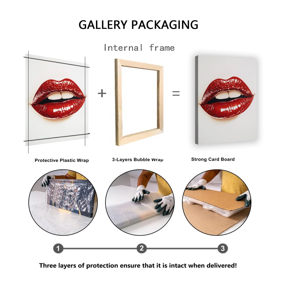 TOANGWALL Red Lips Modern Pop Art Pintura de Cartel Estético Pintura de Póster Estética Estampado de Moda Estampado para la decoración del dormitorio del salón 70x100cm