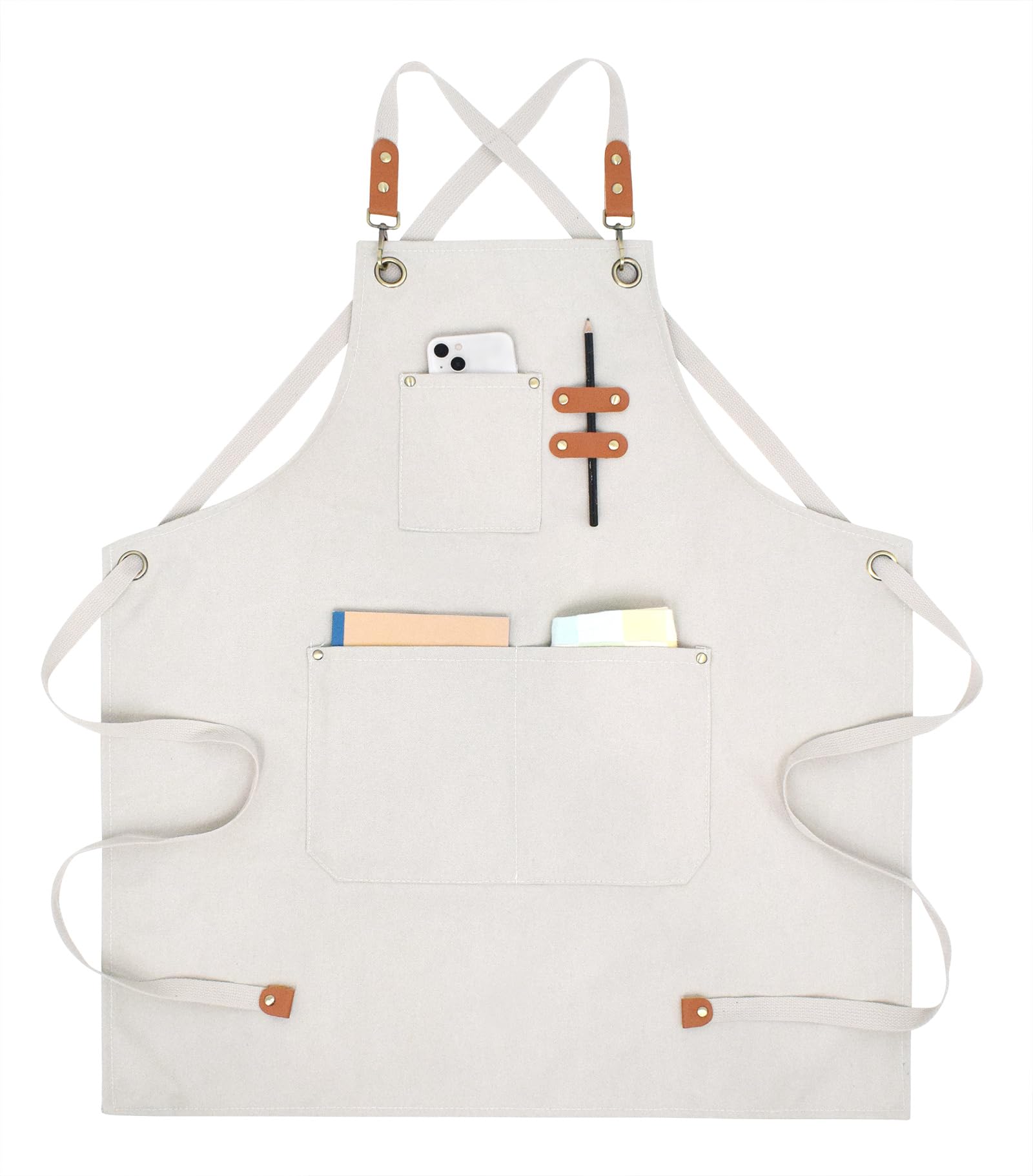 Nanxson Canvas apron Adjustable tool apron Multi Function Work waterproof Apron with Pockets CF3062
