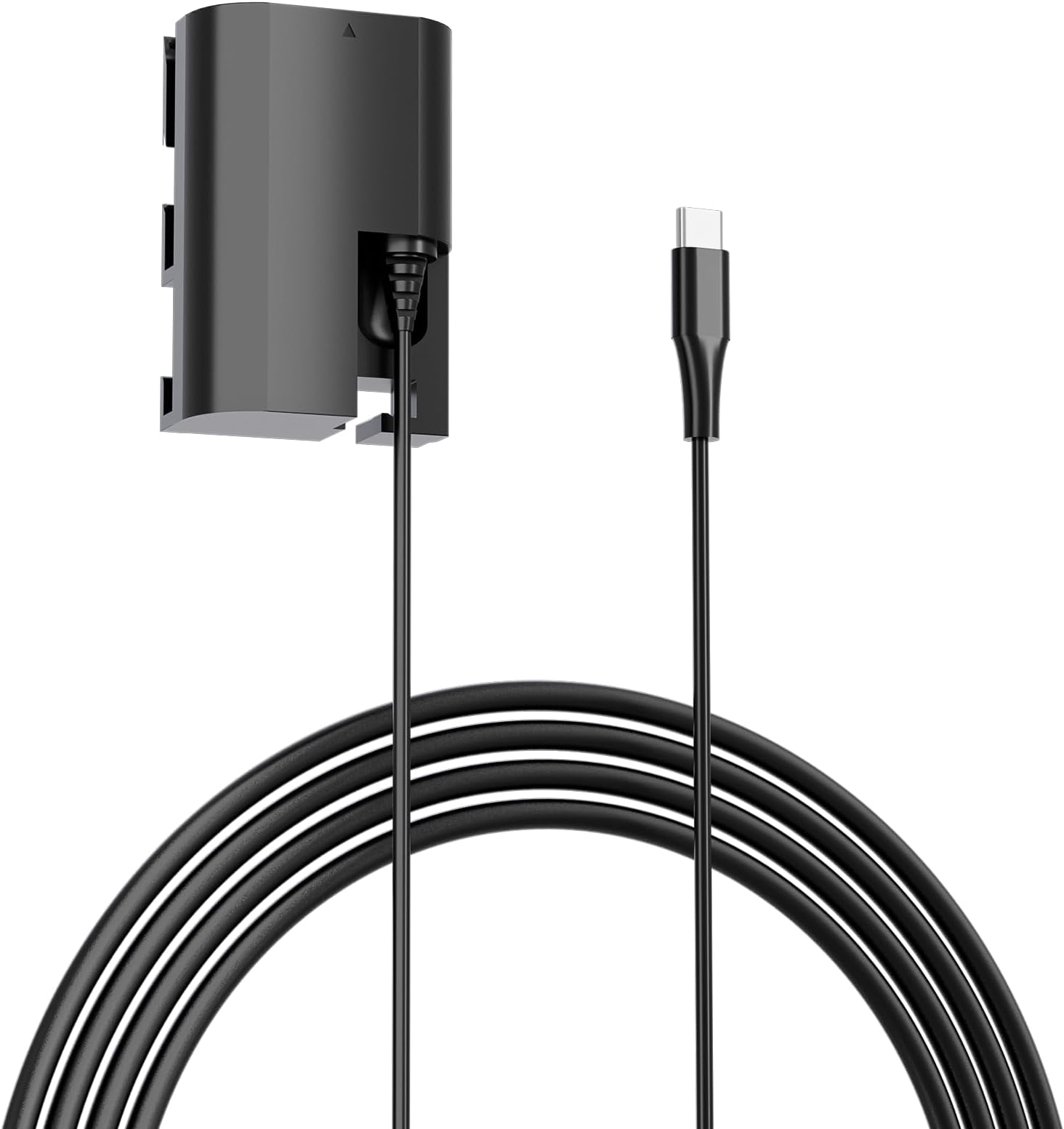 F1TP ACK-E6 DR-E6 LP-E6 LP-E6N Dummy Battery with USB-C Cable for Canon EOS R, R5, R6, R7, 80D, 70D, 60D, 90D, 5D Mark II, III, IV, 6D, 7D, 6D Mark II, 7D Mark II, 60Da, 5Ds, 5Ds R Cameras (LP-E6)