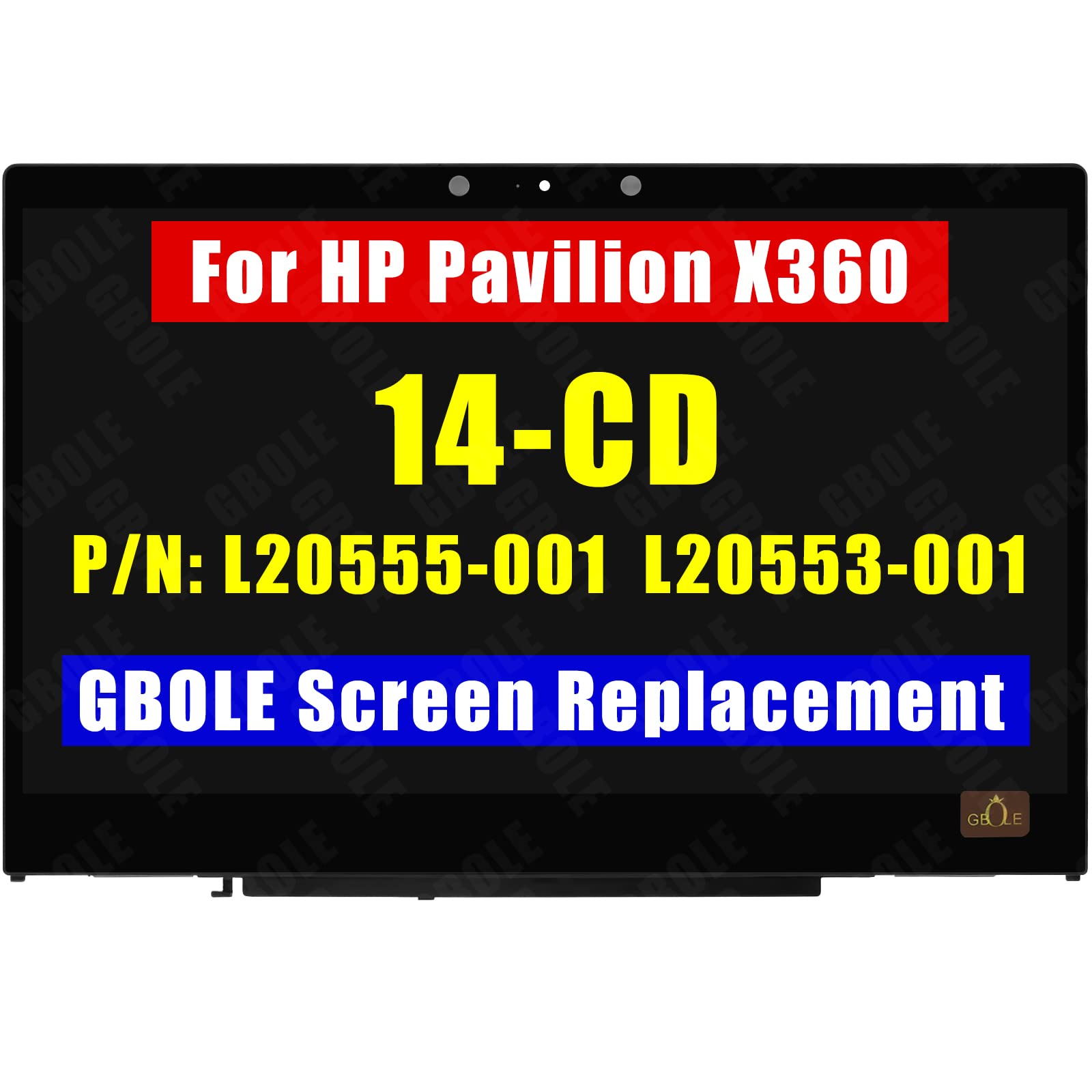 14-cd Screen Replacement for HP Pavilion x360 14m-cd0000 14-cd0011nr 14m-cd0001dx 14m-cd0003dx 14m-cd0005dx 14m-cd0006dx LCD Touch Screen Assembly FHD 1920x1080 IPS