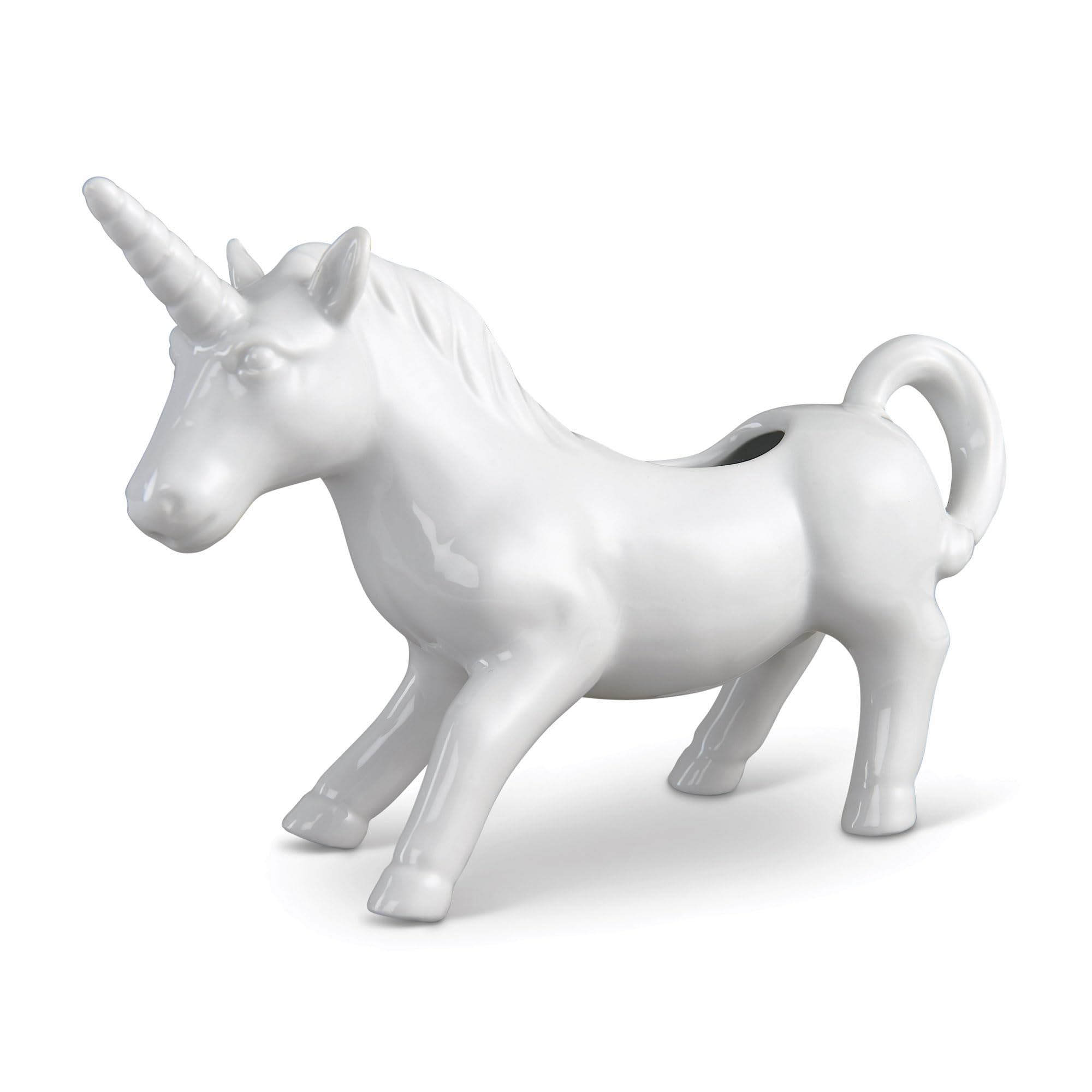 Crémier Licorne en porcelaine fine HIC Harold Import Co. blanc précieux