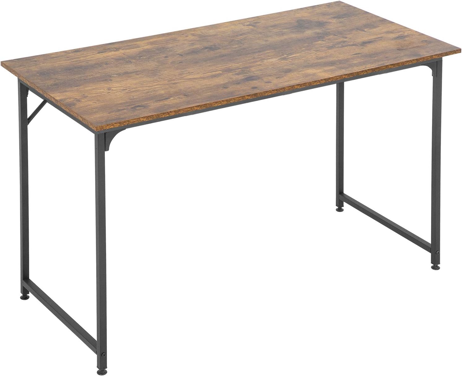 48 Inch Desk,Adjustable Leg Pads,Wood and Metal Desk,Gaming Desk,Modern Simple Style Desk for Home Office,Desk for Bedroom,Metal Frame Computer Table,Study Table,Black,Vintage