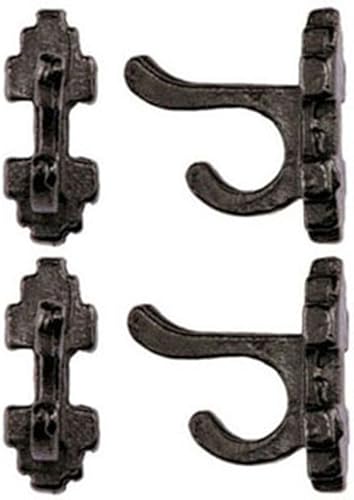 Handley House - Ganchos de pared en miniatura con acabado de peltre