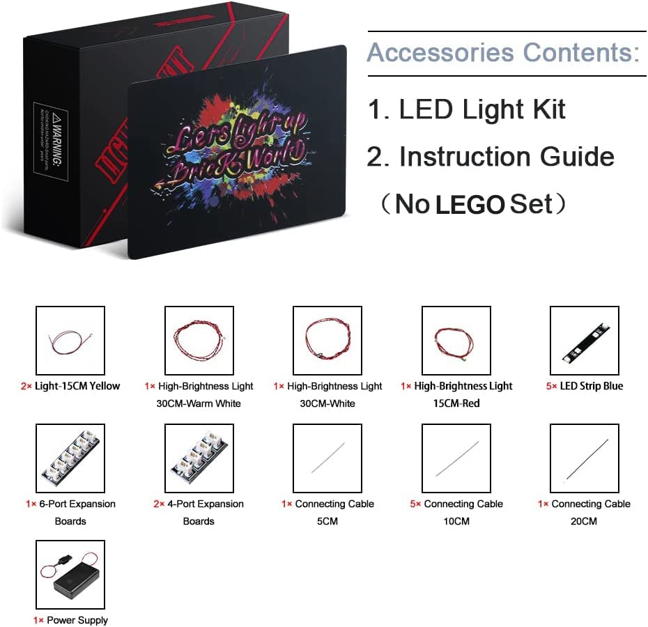 BrickBling LED Light Kit Compatible with Lego Vespa 125 10298 Toy Set, Creative Lights Compatible with Lego 10298, Cool for Display-Classic Version (No Model)
