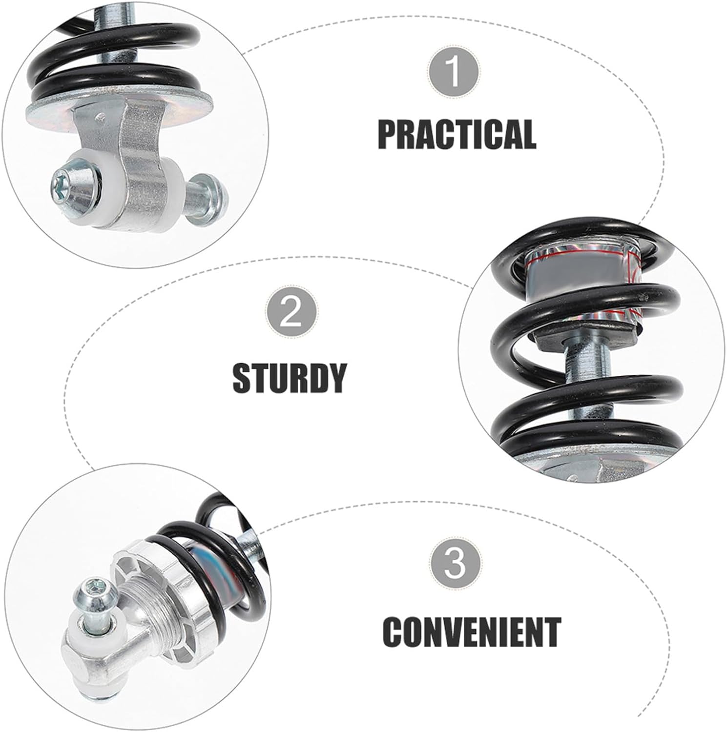 2pcs Mountain Bike Rear Shock Absorbers Spring Suspension for Electric and Scooters Easy Installation Reduction for Enhanced Comfort and Stability