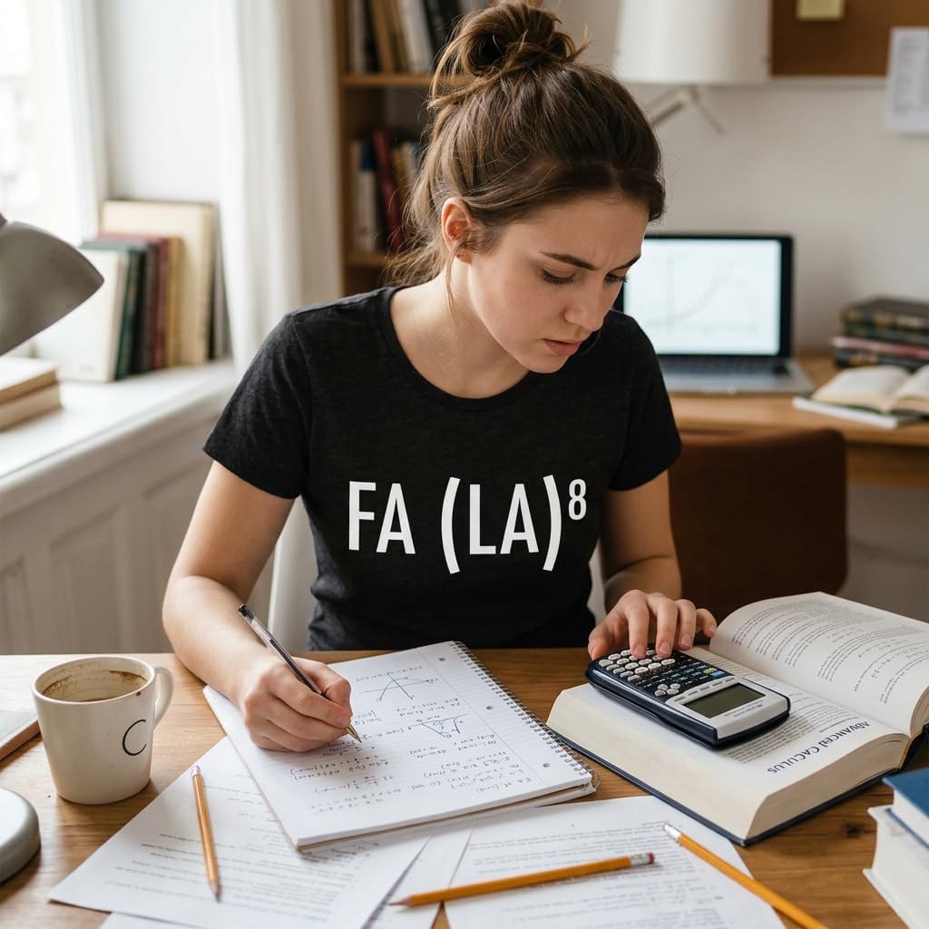 Womens FA LA LA 8 Funny Nerdy Math Christmas Geek Xmas Gift Tee image 2